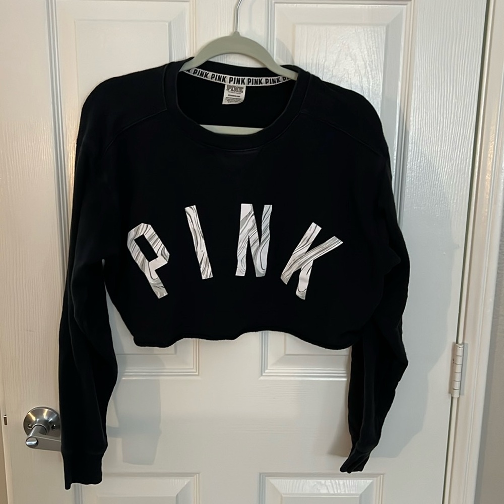 Pink Cropped Sweatshirt